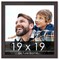 Square Textured Brown Picture Frame - UV Acrylic, Foam Board Backing, Hanging Hardware